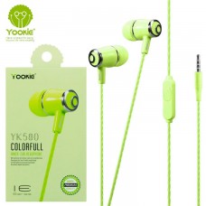 Наушники с микрофоном Yookie YK580 зеленые