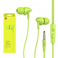Наушники с микрофоном UiiSii C200 зеленые