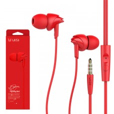 Наушники с микрофоном UiiSii C200 красные