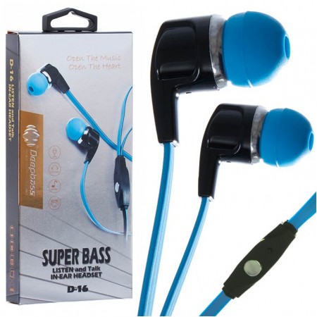 Наушники с микрофоном Deepbass D-16 черно-синие