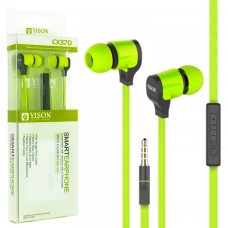 Наушники с микрофоном YISON CX370 зеленые