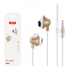 Наушники с микрофоном XO S23 бело-золотистые