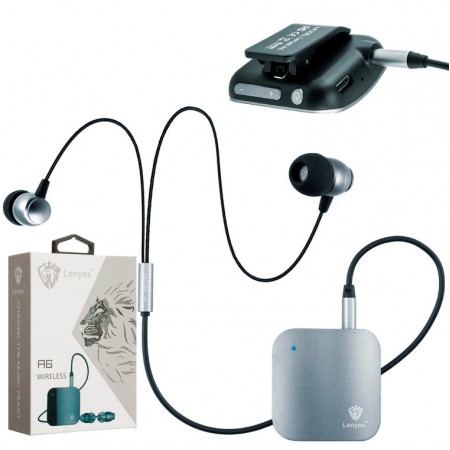 Bluetooth наушники с микрофоном Lenyes A6 серые