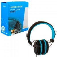 Наушники Sonic Sound E288 черно-голубые