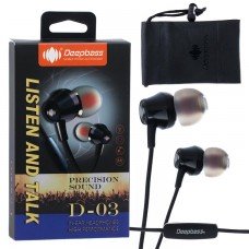 Наушники с микрофоном Deepbass D-03 черные