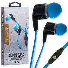 Наушники с микрофоном Deepbass D-16 черно-синие