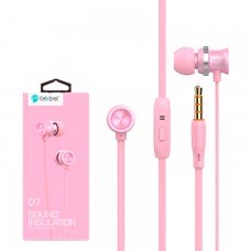 Наушники с микрофоном Celebrat D7 розовые