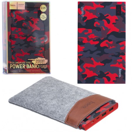 Power Bank Hoco B33A Camouflage 20000 mAh Original Camouflage Red
