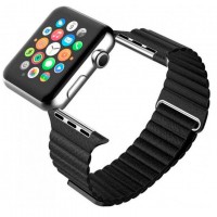 Ремешок Apple Watch Leather Loop 38mm черный