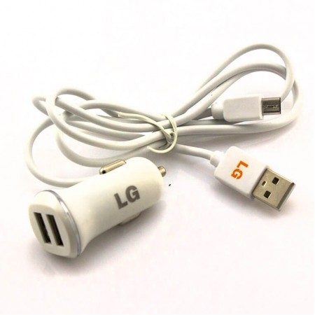 АЗУ блистер LG 2USB 3,1A (2in1) micro USB white