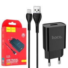Сетевое зарядное устройство Hoco DC20A 1USB 2.1A micro-USB black