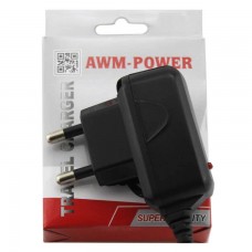 Сетевое зарядное устройство AWM Power 0.8A Samsung C100, E700 black
