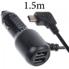 Автомобильное зарядное устройство V3 1.5м 2USB 3.5A mini-USB black тех.пакет