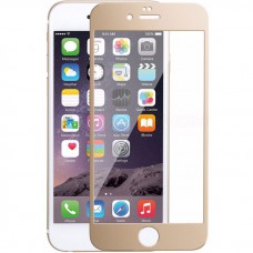 Защитное стекло 4D Apple iPhone 6 Plus gold Zool