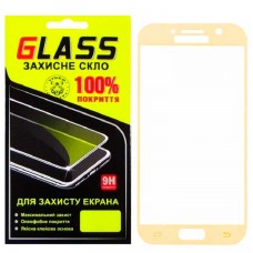 Защитное стекло Full Screen Samsung A5 2017 A520 gold Glass