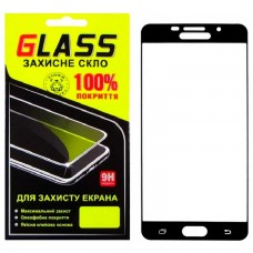 Защитное стекло Full Screen Samsung A7 2016 A710 black Glass
