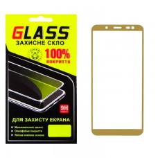 Защитное стекло Full Screen Samsung J6 2018 J600 gold Glass