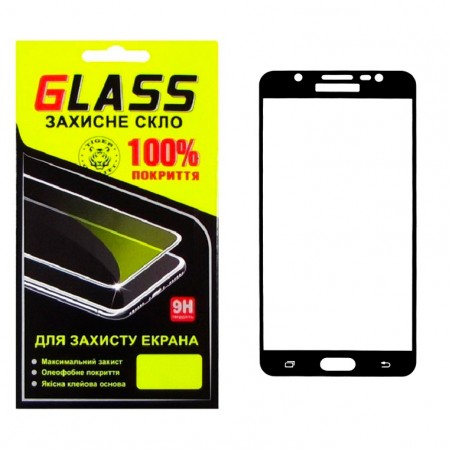 Защитное стекло Full Screen Samsung J7 2016 J710 black Glass