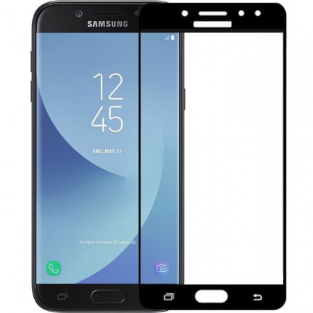 Защитное стекло Full Screen Samsung J7 2017 J730 black тех.пакет