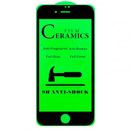 Защитное стекло Ceramics Anti-shock Apple iPhone 7 Plus, iPhone 8 Plus black тех.пакет