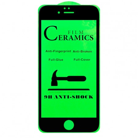 Защитное стекло Ceramics Anti-shock Apple iPhone 6 black тех.пакет